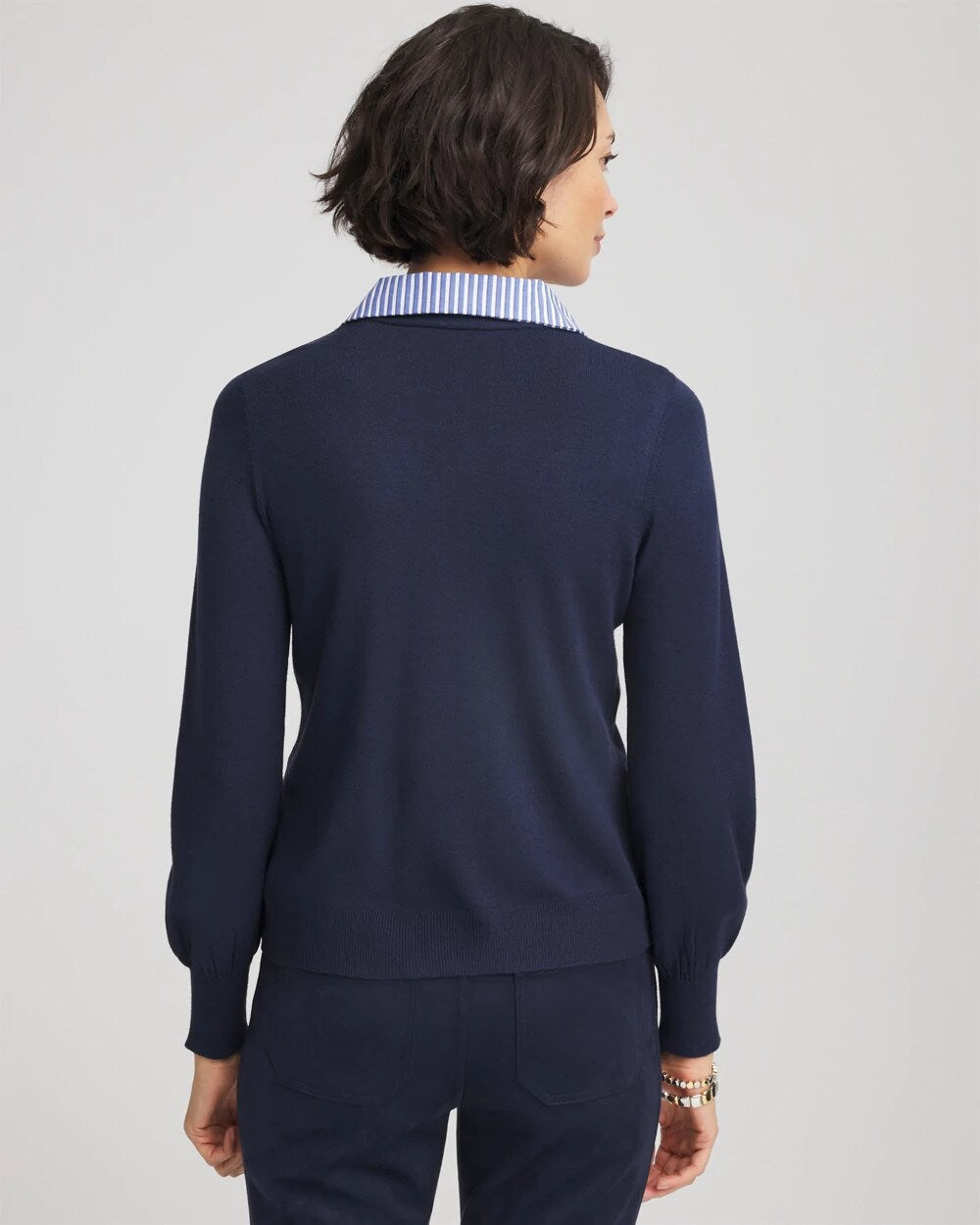 Striped Collared Cardigan Sweater - Chico's