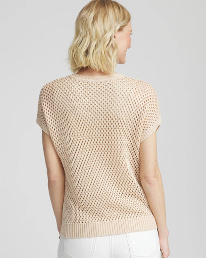 Embroidered Pointelle Pull-Over - Chico's