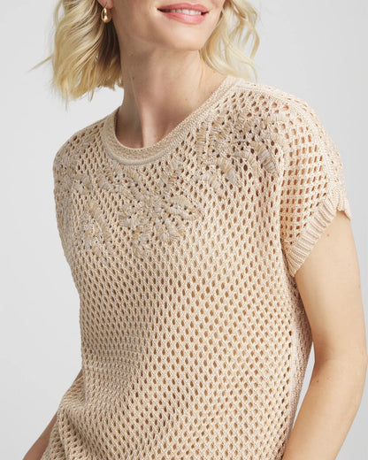 Embroidered Pointelle Pull-Over - Chico's