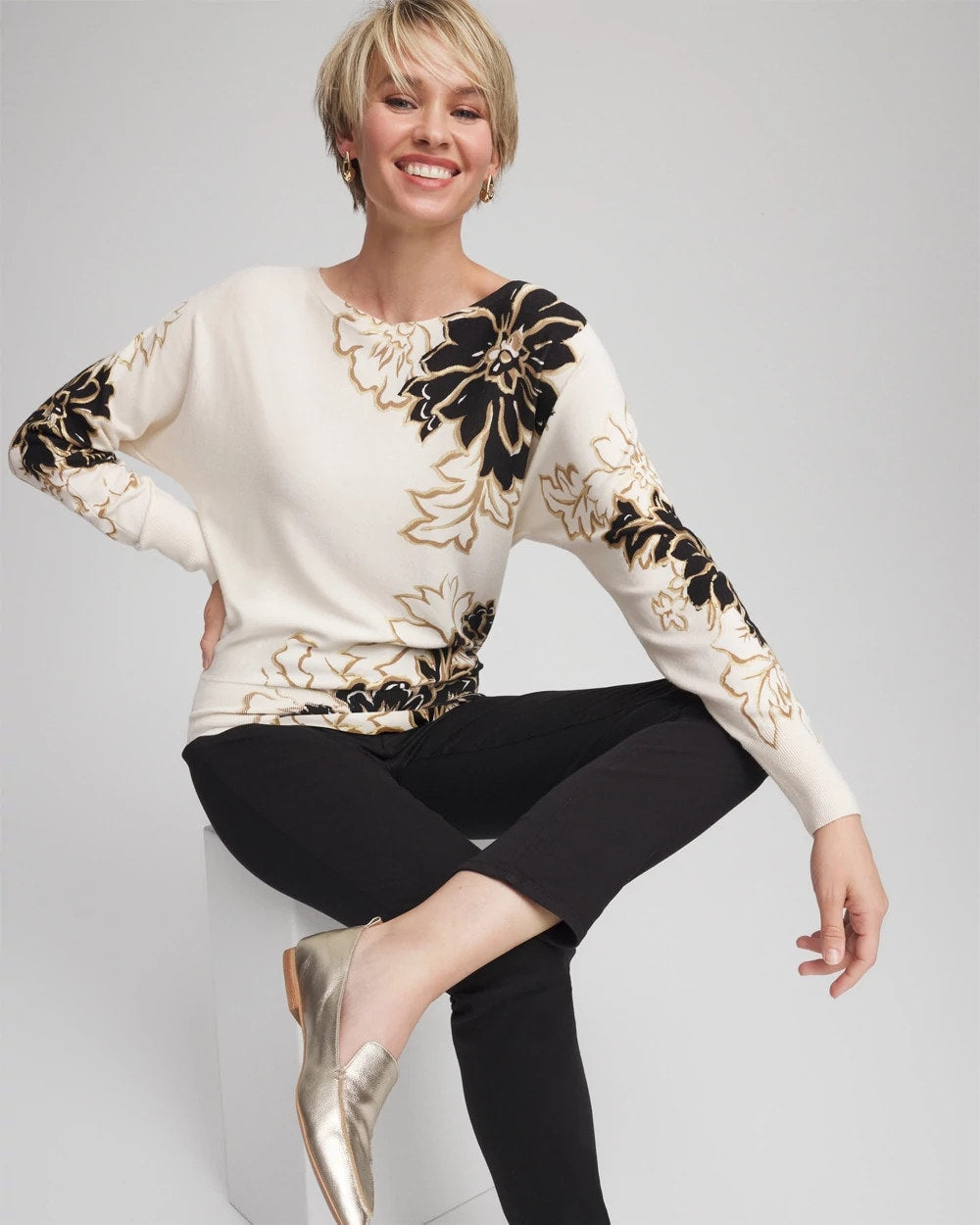 Ella Dolman Artisanal Pullover Sweater - Chico's