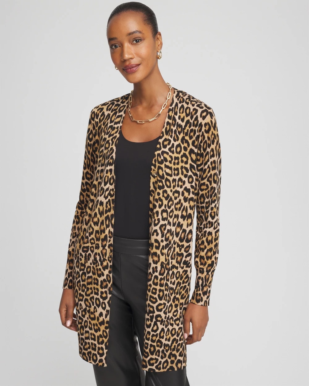 Ella Animal-Print Cardigan Sweater - Chico's