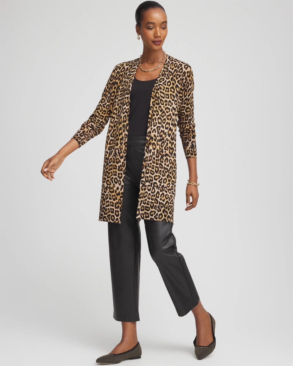 Ella Animal-Print Cardigan Sweater - Chico's