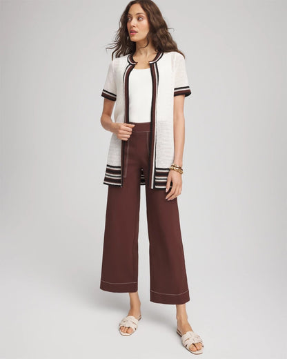 Pointelle High-Style Short-Sleeve Cardigan - Chico's