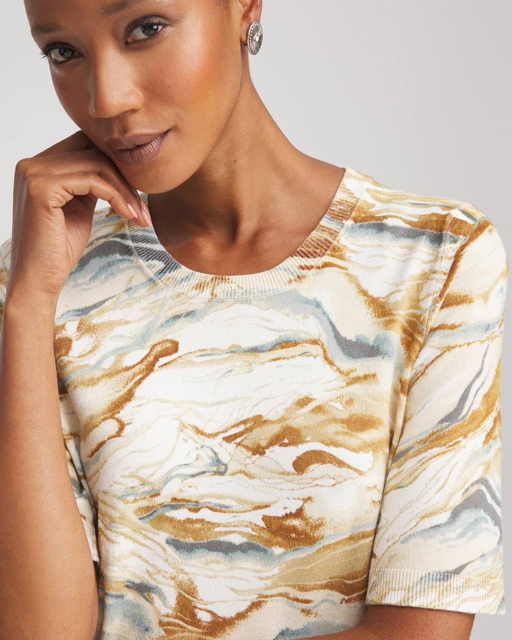 Printed Crewneck Sweater - Chico's