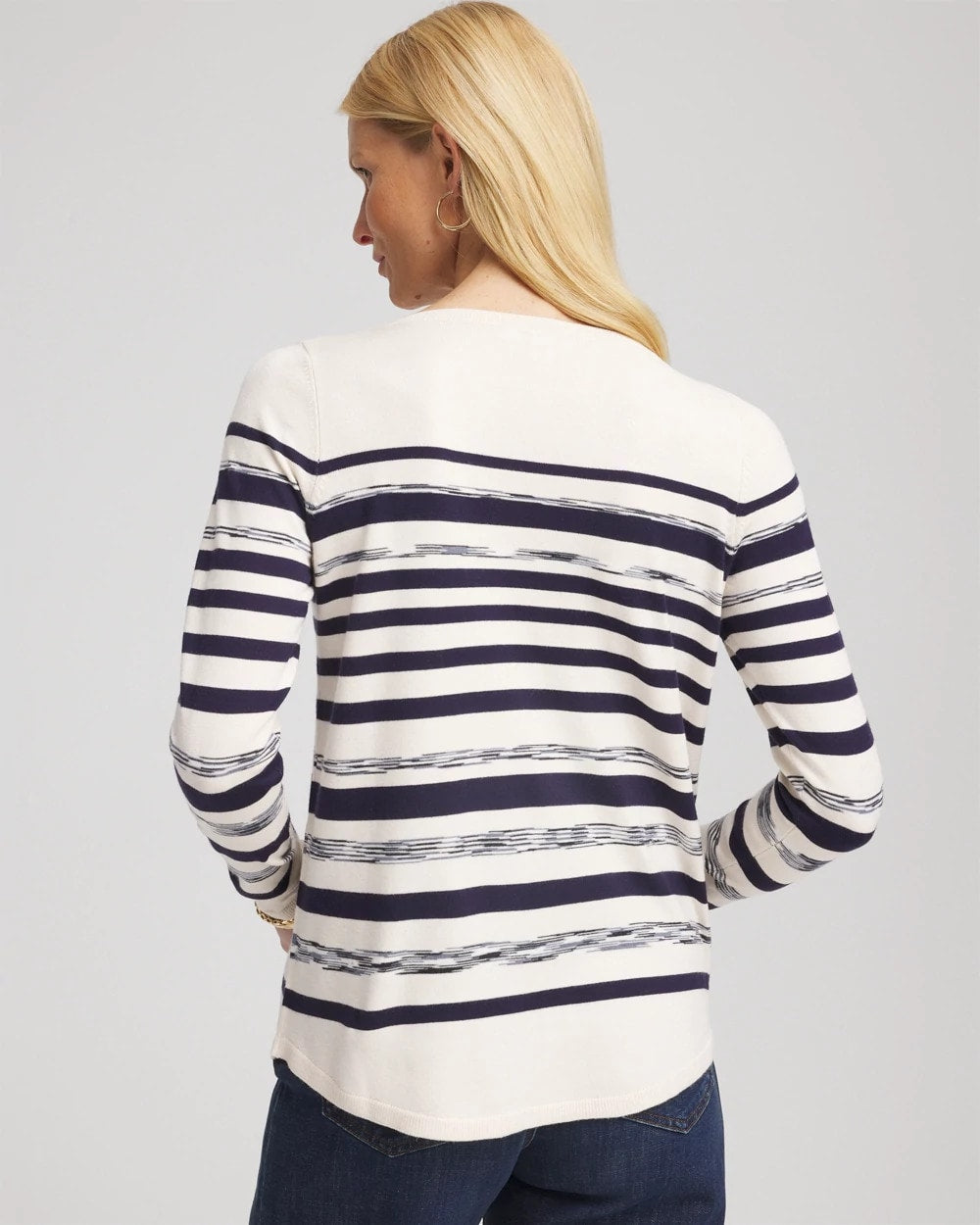 Ella Striped Bateau Pullover Sweater - Chico's
