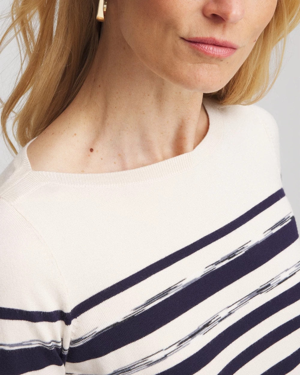 Ella Striped Bateau Pullover Sweater - Chico's