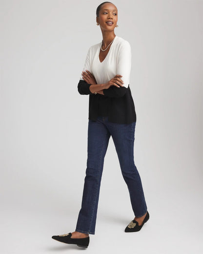 Ella Colorblock Long-Sleeve Cardigan - Chico's