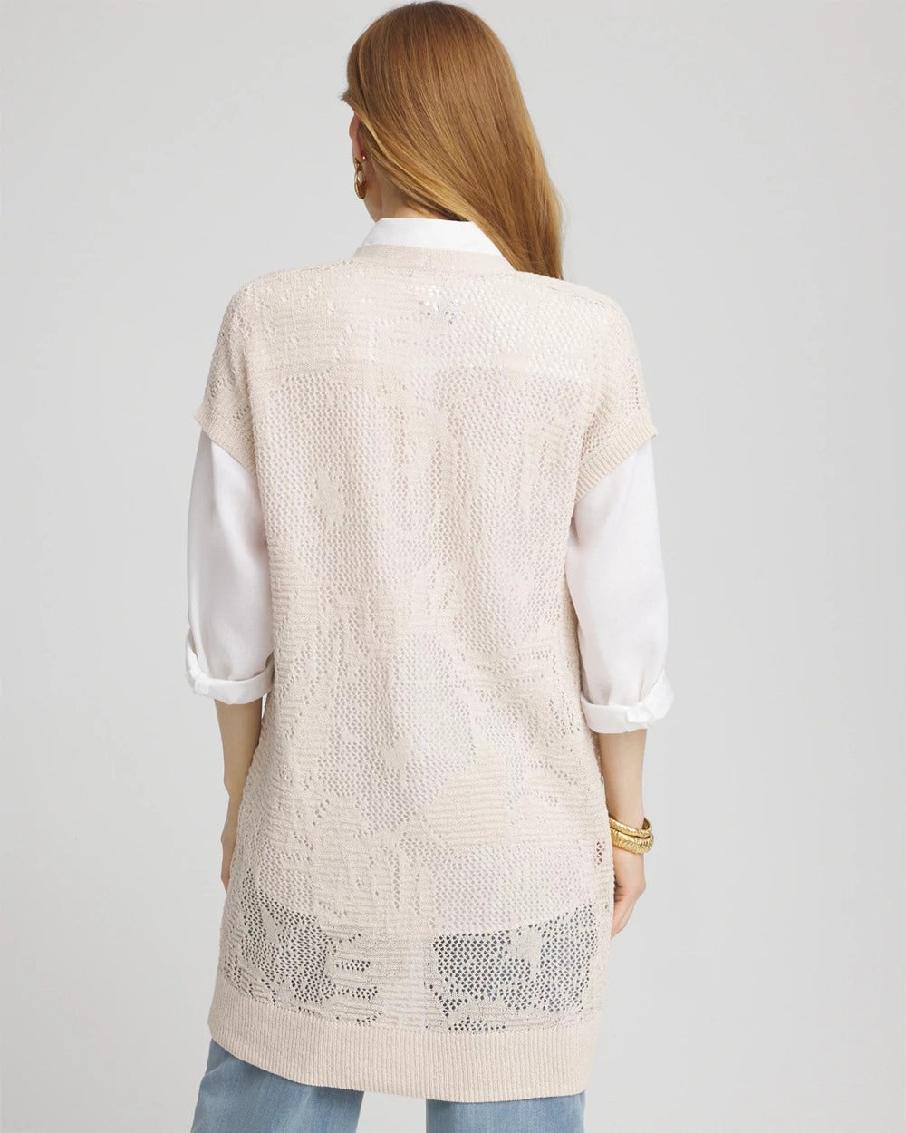 Pointelle Open-Front Cardigan - Chico's