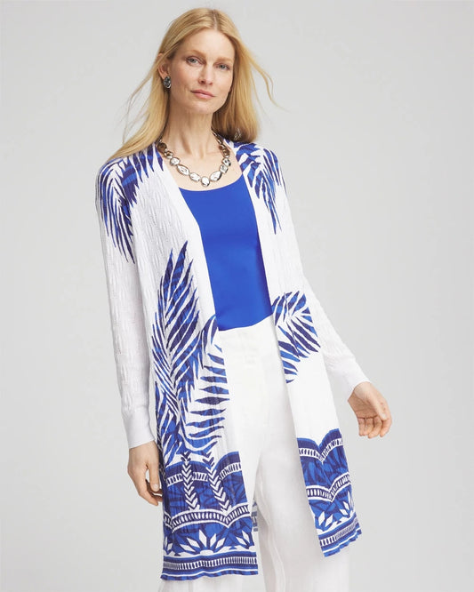 Island Motif Pointelle Long Cardigan - Chico's