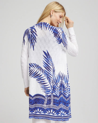 Island Motif Pointelle Long Cardigan - Chico's