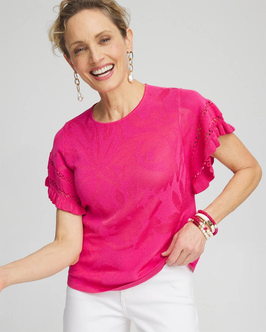 Ruffle Sleeve Pullover Sweater - Chico's