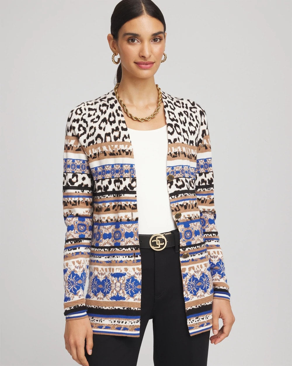 Animal Fair Isle Cardigan - Chico's