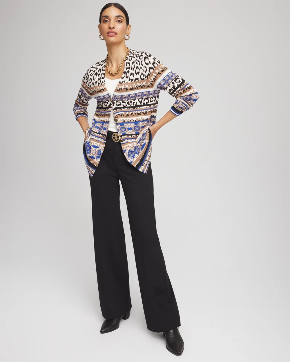 Animal Fair Isle Cardigan - Chico's