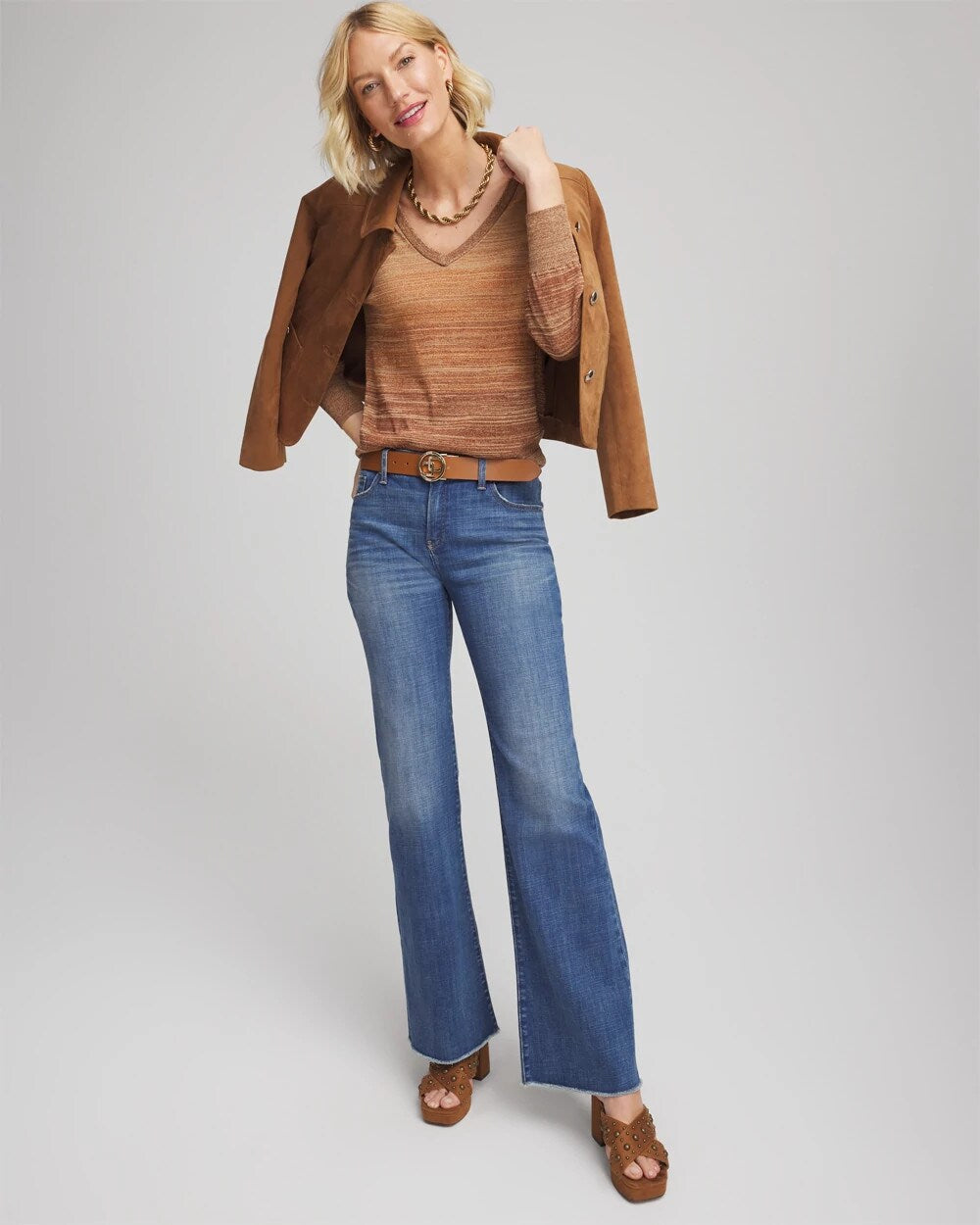 Ombre Metallic Pullover Sweater - Chico's