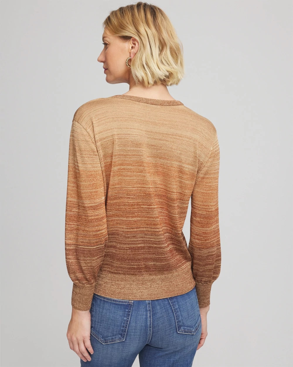 Ombre Metallic Pullover Sweater - Chico's