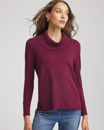 Cowlneck Long-Sleeved Sweater - Chico's