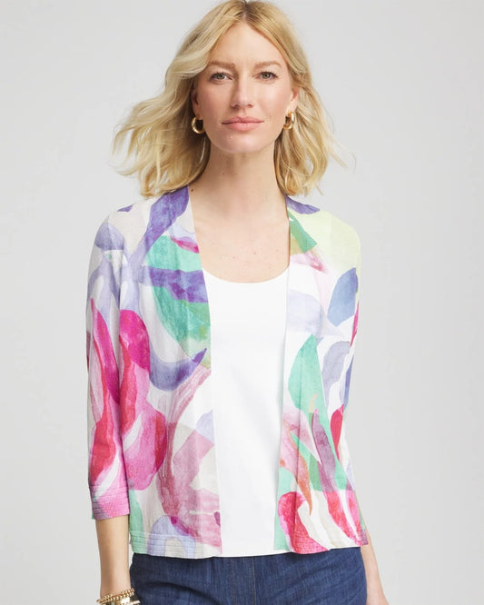 Summer Romance Watercolor Cardigan - Chico's