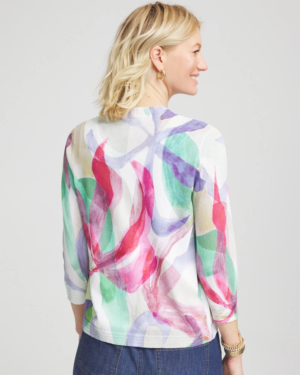 Summer Romance Watercolor Cardigan - Chico's