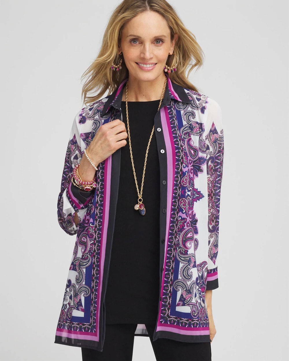 Travelers™ Collection Mesh Shirt Jacket - Chico's