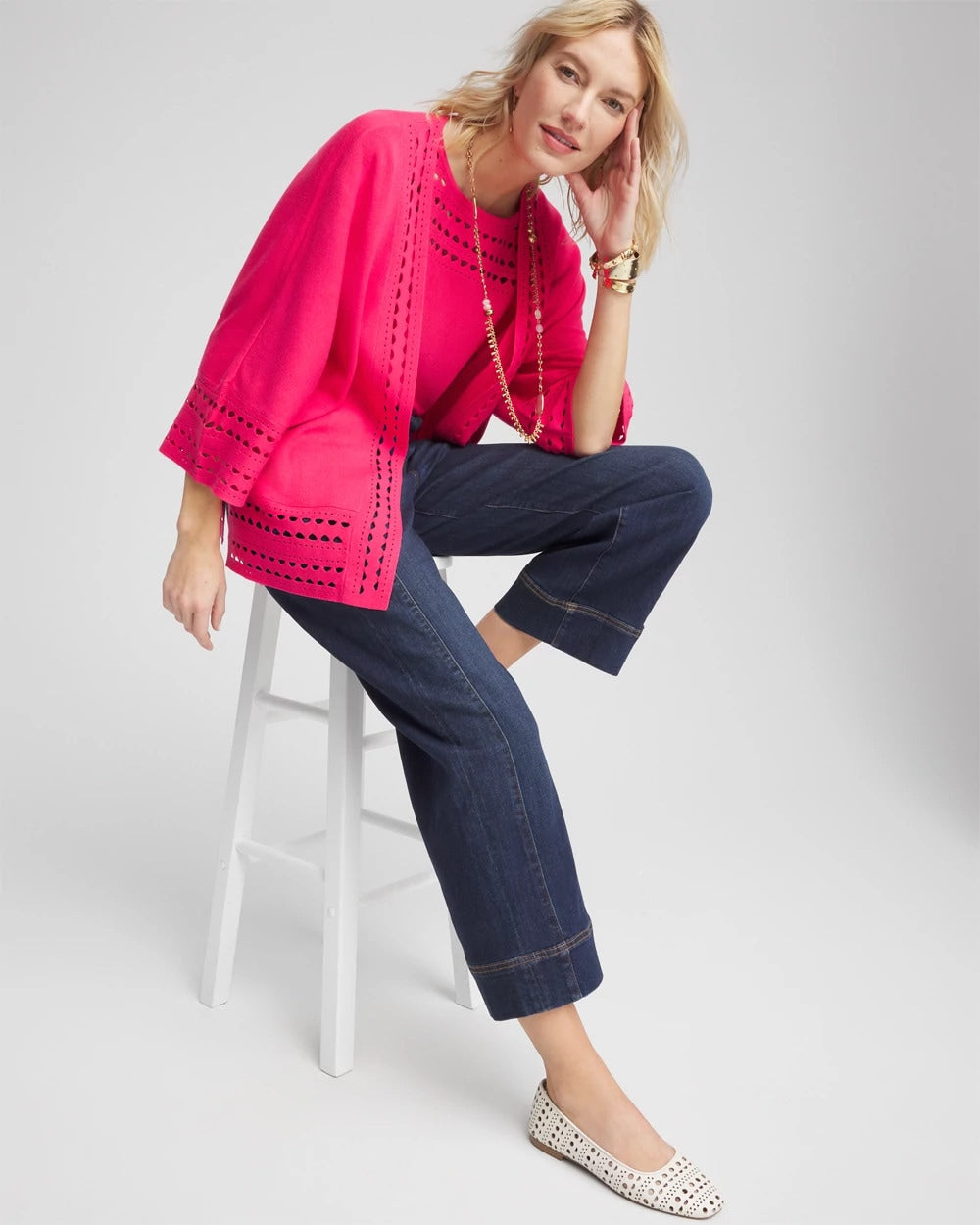 Cutout Open-Front Cardigan - Chico's