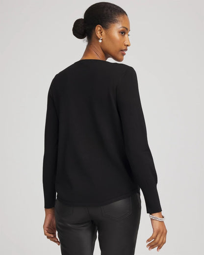 Ella Embellished V-Neck Sweater - Chico's