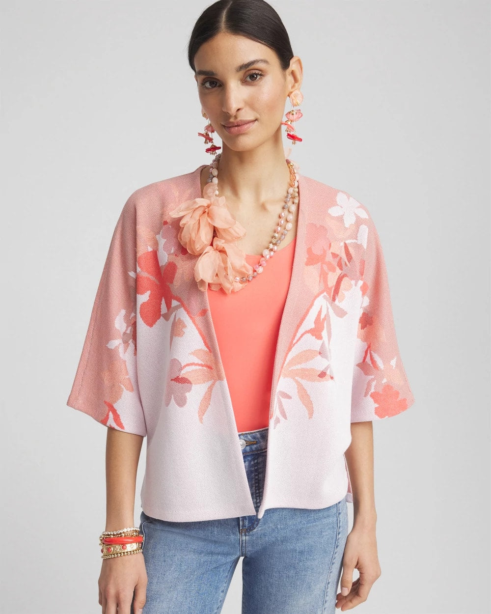 Jacquard Kimono-Style Cardigan - Chico's