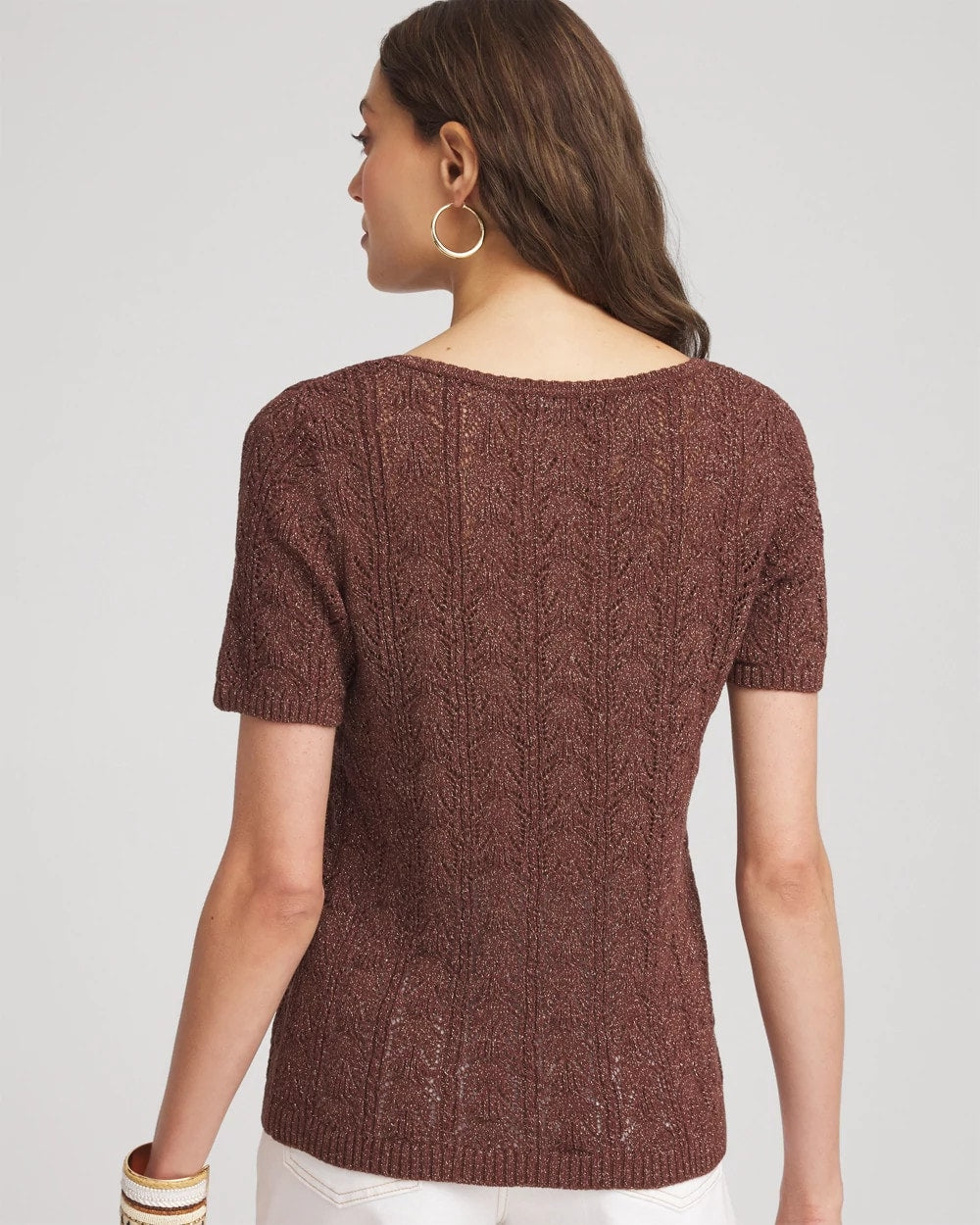 Pointelle Square-Neck Pullover Sweater - Chico's