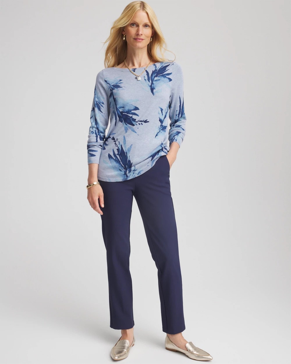 Ella Painterly Bateau Pullover Sweater - Chico's