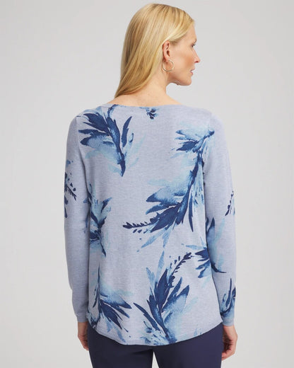 Ella Painterly Bateau Pullover Sweater - Chico's