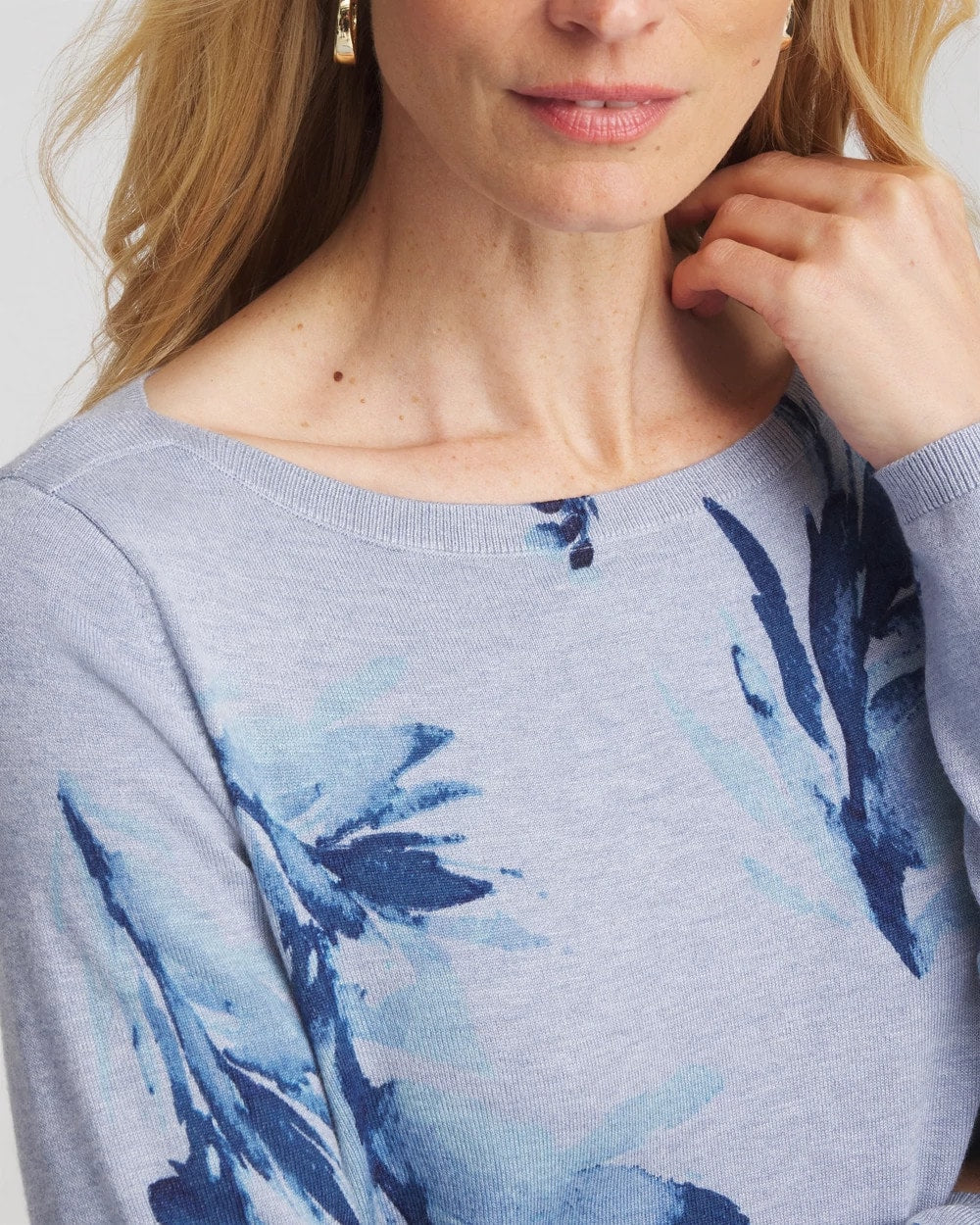Ella Painterly Bateau Pullover Sweater - Chico's