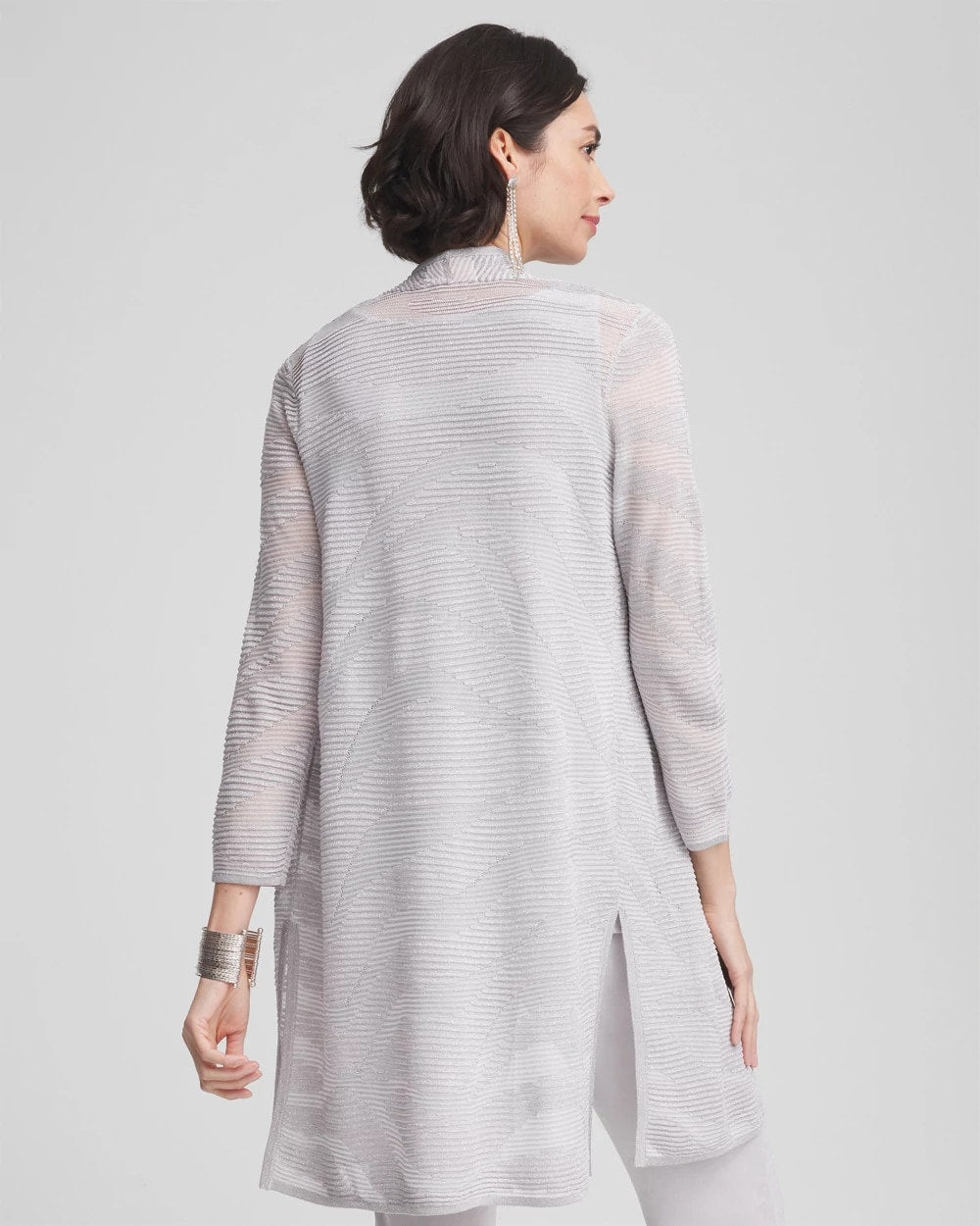 Travelers™ Zebra-Motif Metallic Cardigan - Chico's