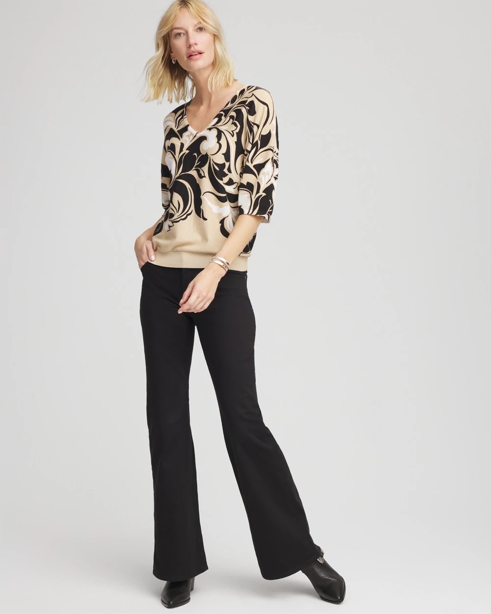 Printed Dolman Sweater - Chico's