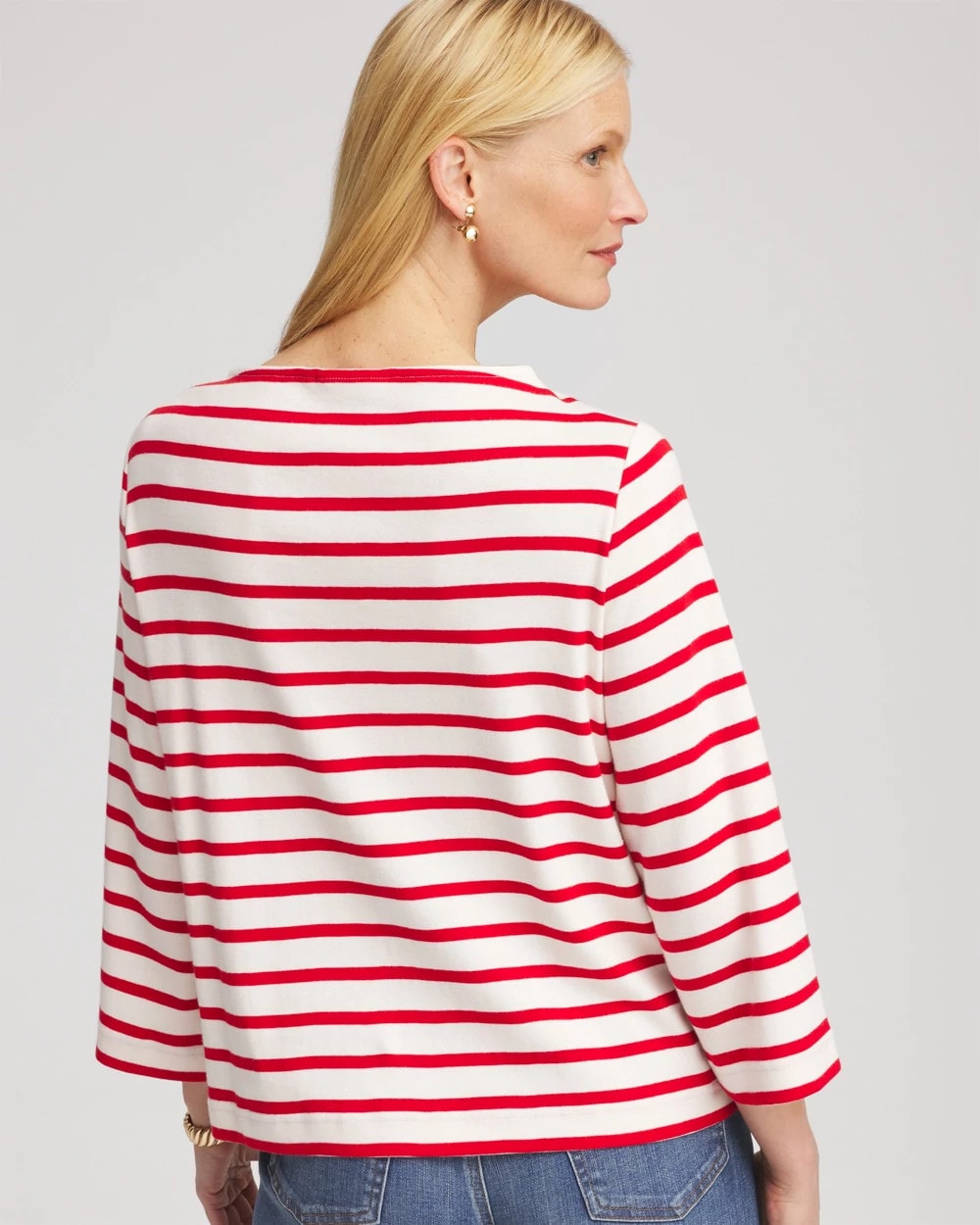 Bateau Neck Stripe Top - Chico's