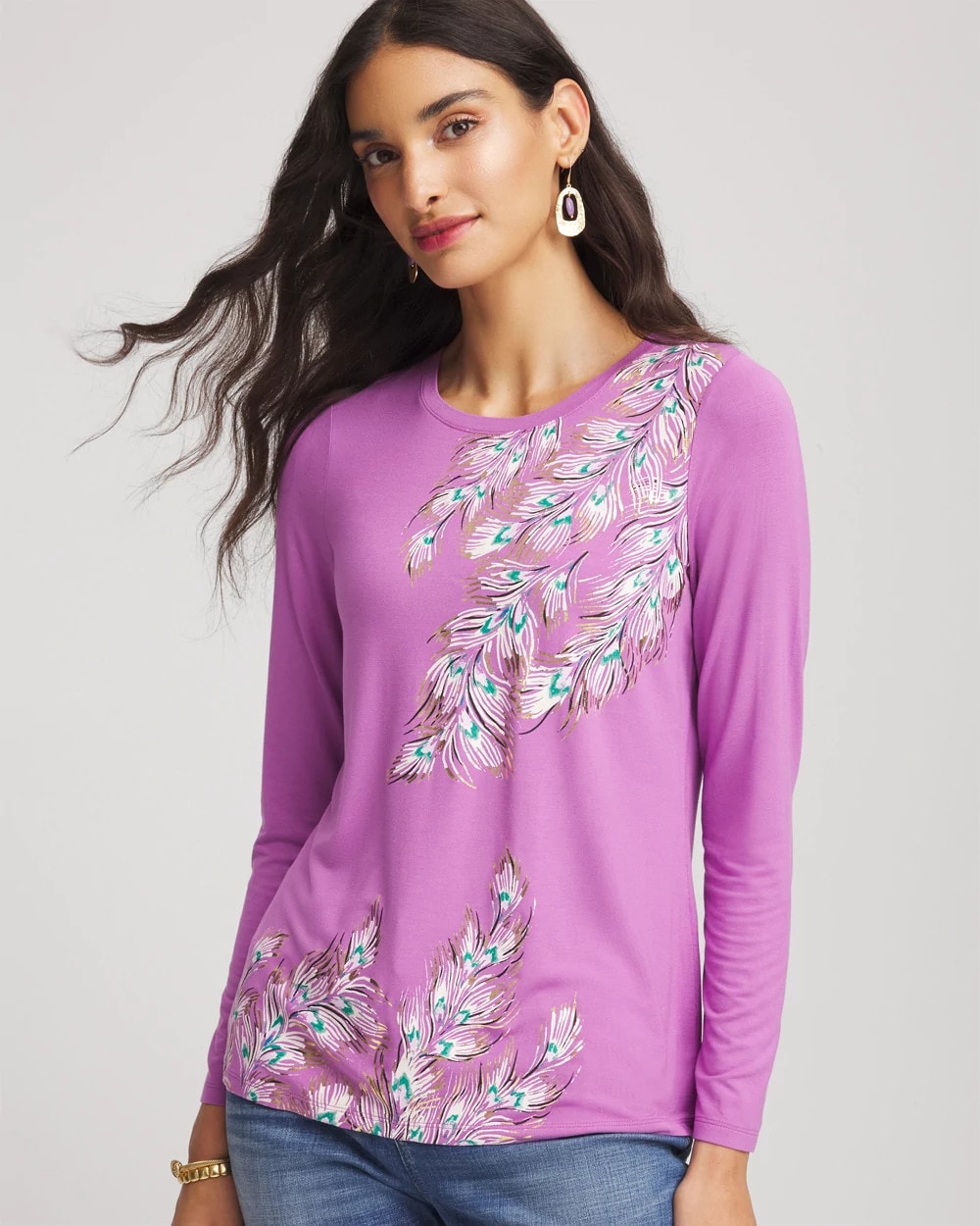 Foiled Touch of Cool™ Layering Tee - Chico's