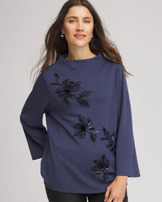 Embellished Structured Top - Chico's