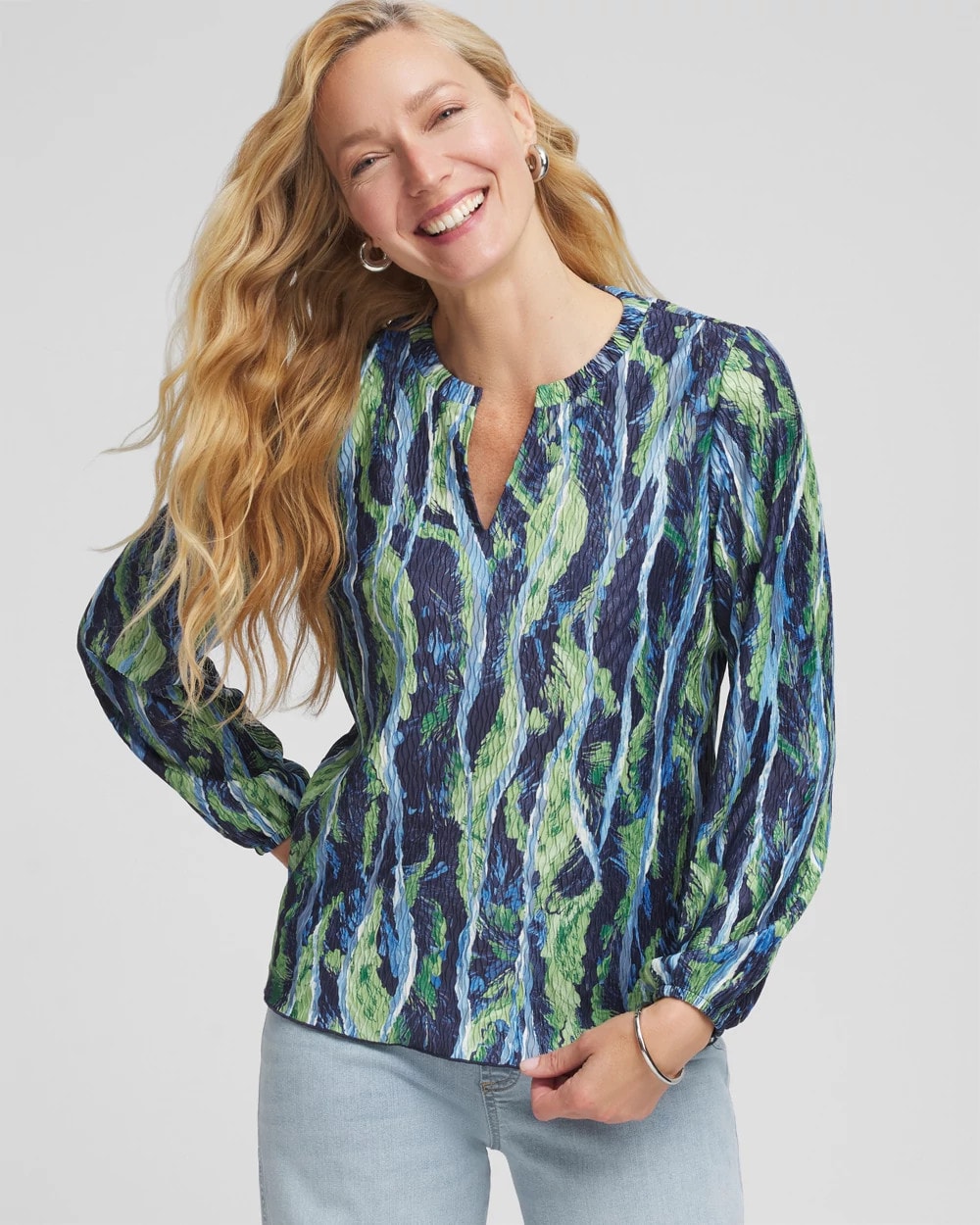 Ocean Plume Crinkle Top - Chico's