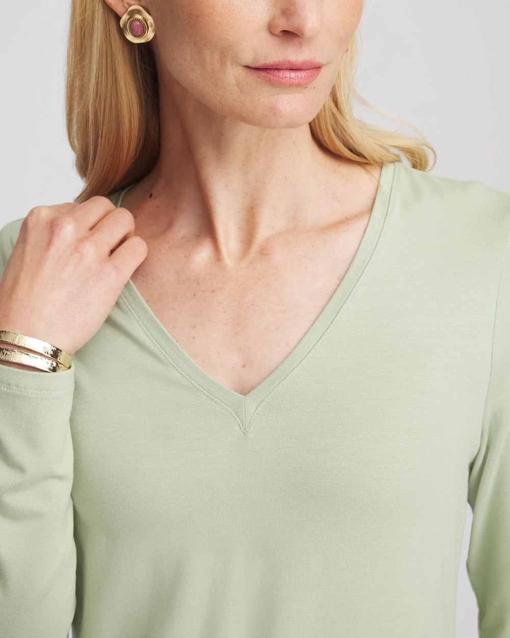 Touch of Cool™ V-Neck Layering Tee - Chico's