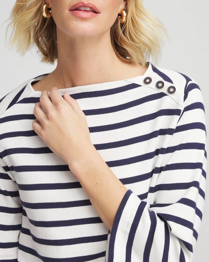 Bateau Neck Stripe Top - Chico's