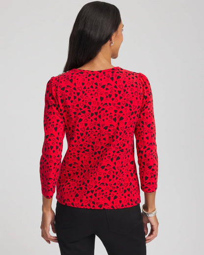 Lover Girl Button Heart Tee - Chico's