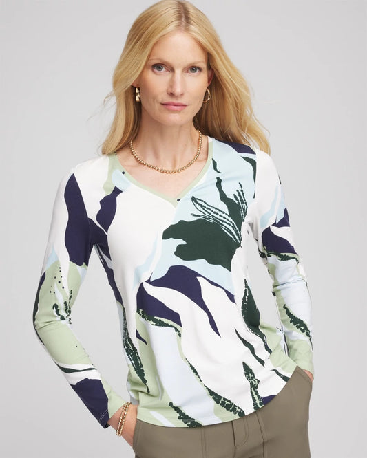 Sea-Print Touch of Cool™ Layering Tee - Chico's