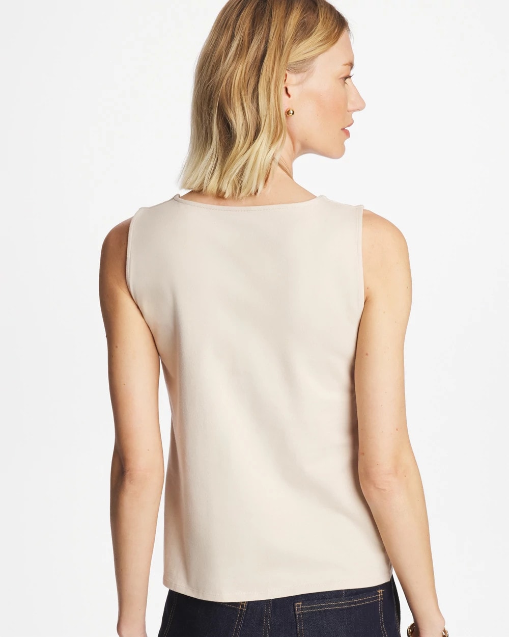 Jersey Knit Square-Neck Tank - Chico's