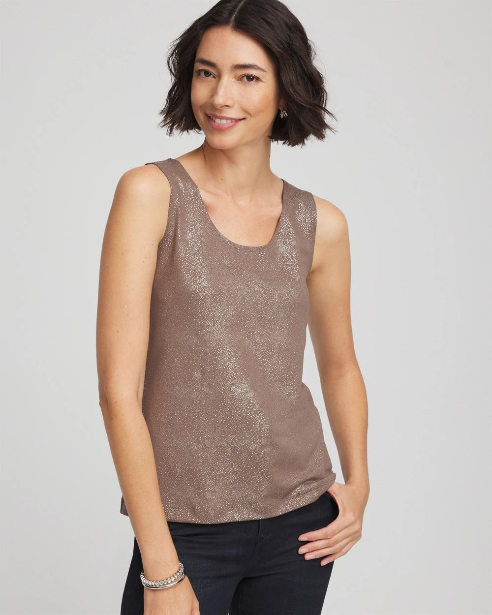 Foiled Microfiber Tank - Chico's