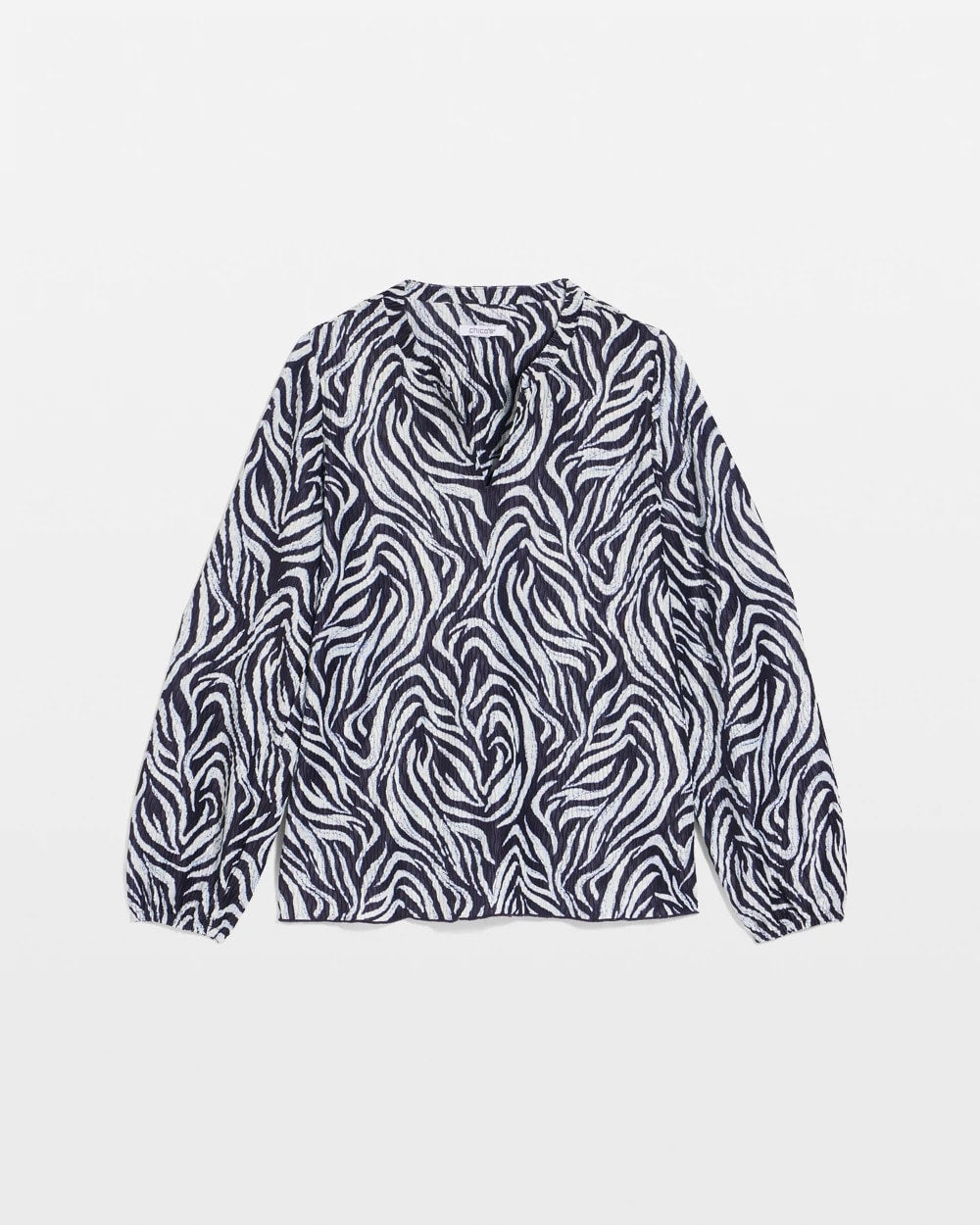 Zebra Waves Crinkle Top - Chico's