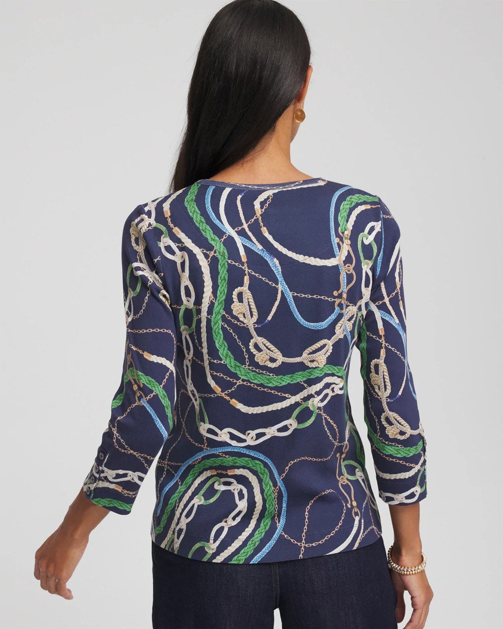 Status Pima Button Sleeve Tee - Chico's