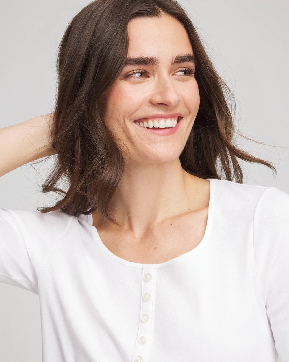 Pima Cotton Henley Tee - Chico's