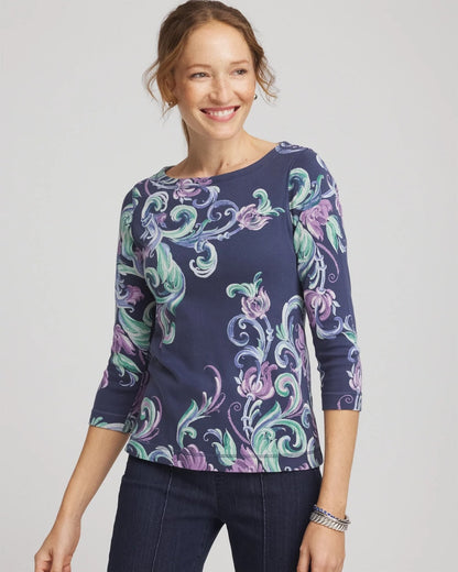 Pima 3/4 Sleeve Tee - Chico's