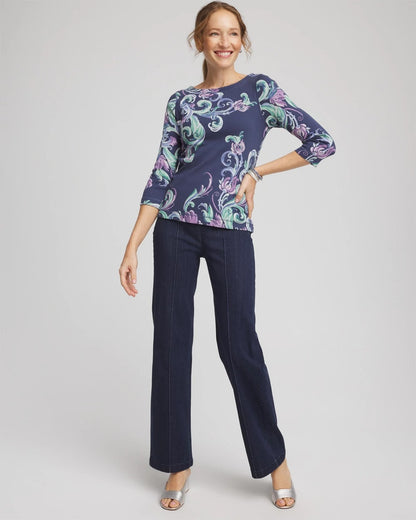 Pima 3/4 Sleeve Tee - Chico's