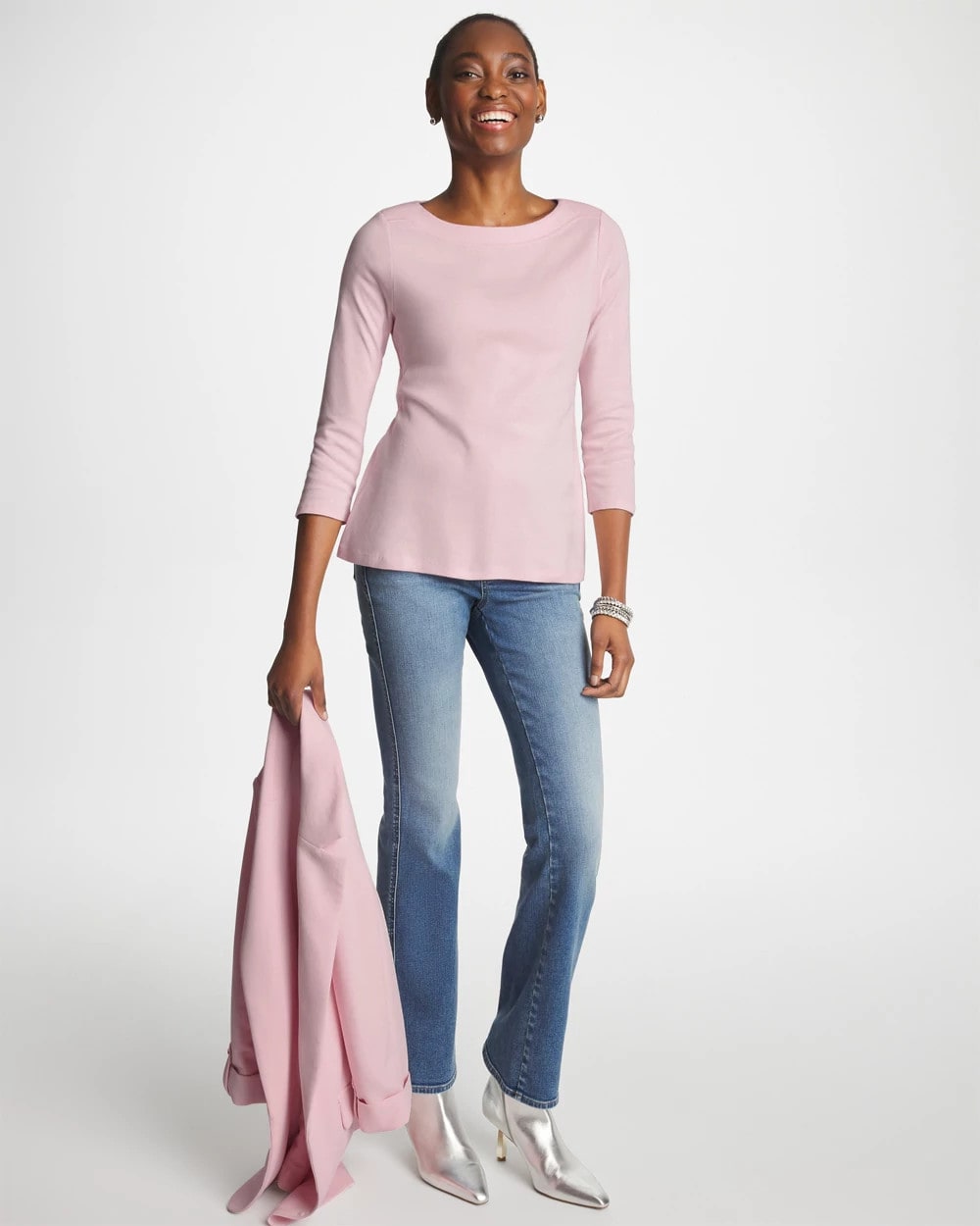 Pima 3/4 Sleeve Tee - Chico's