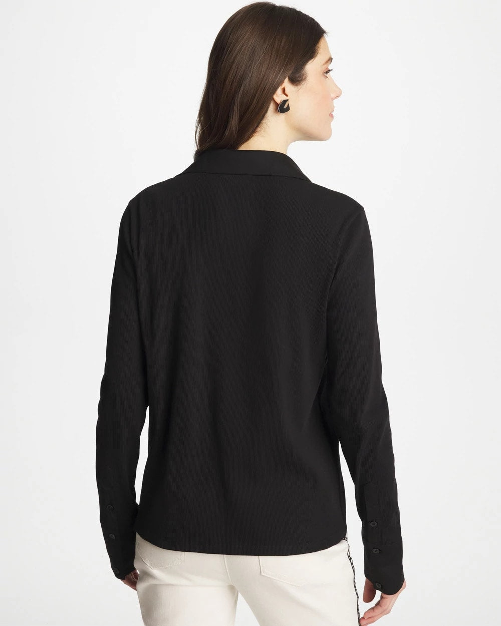 Collared Rib Mix Henley - Chico's