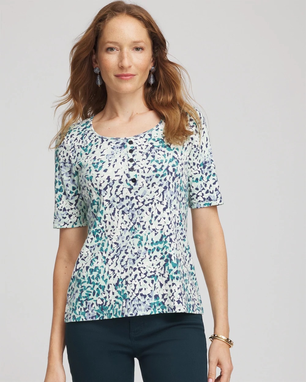 Pima Cotton Henley Tee - Chico's